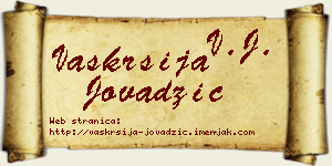 Vaskrsija Jovadžić vizit kartica